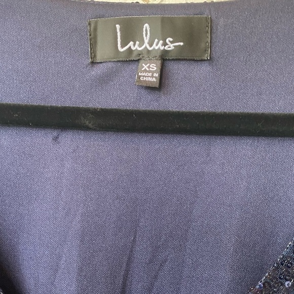 Lulus Light Up the Night Navy Blue Sequin Shift Dress XS - Picture 12 of 12